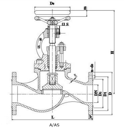 Drawing of GB T1853 Marine Flanged Cast Steel Over Board Stop Check Valve.jpeg Drawing of GB T1853 Marine Flanged Cast Steel Over Board Stop Check Valve.jpeg